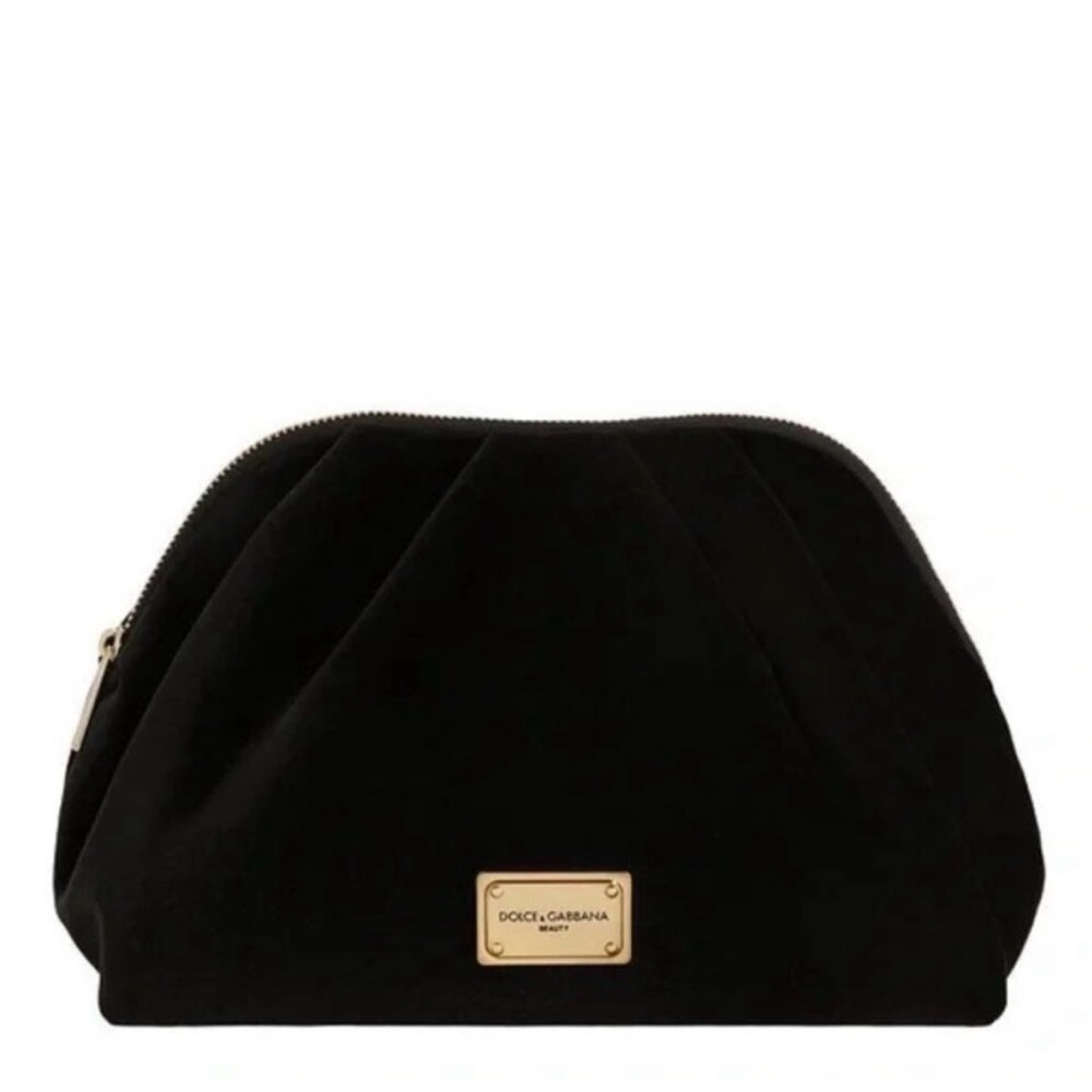 Dolce  Gabbana Black Velvet Pouch By Dolce  Gabbana Beauty Brand New